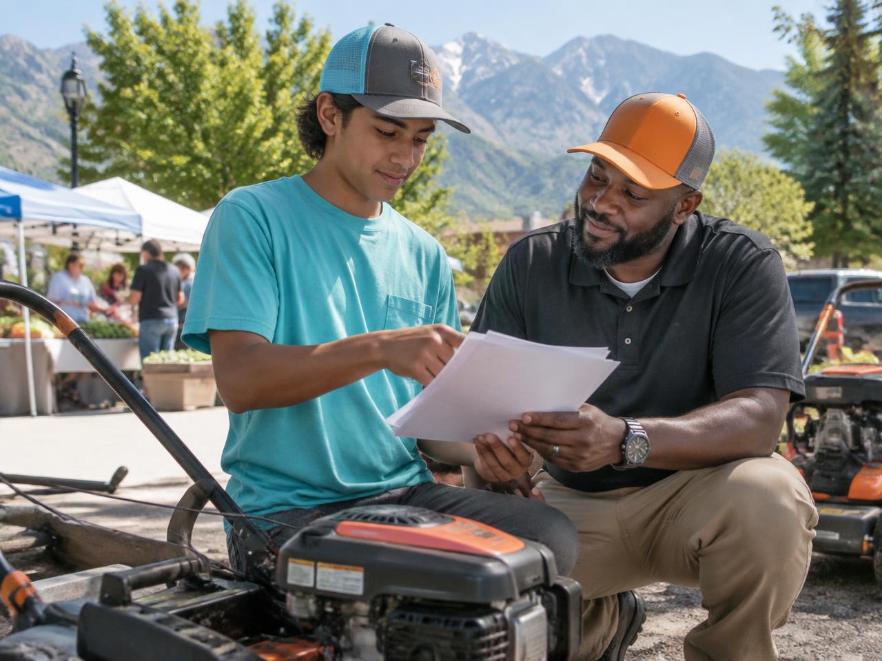 A young entrepreneur working with a trusted mentor